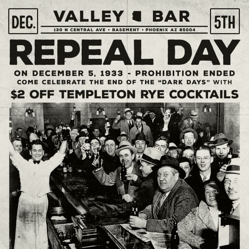 Yasağın kalktığı gün için hazırlanmış bar afişi